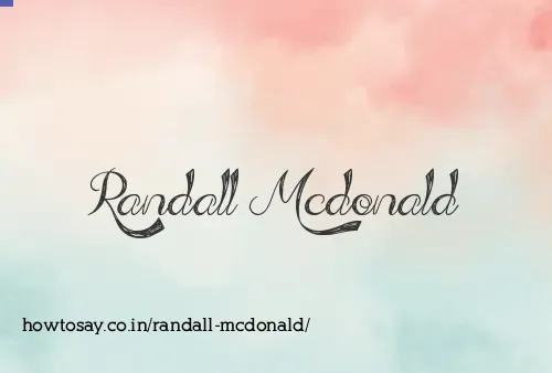 Randall Mcdonald