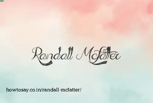 Randall Mcfatter