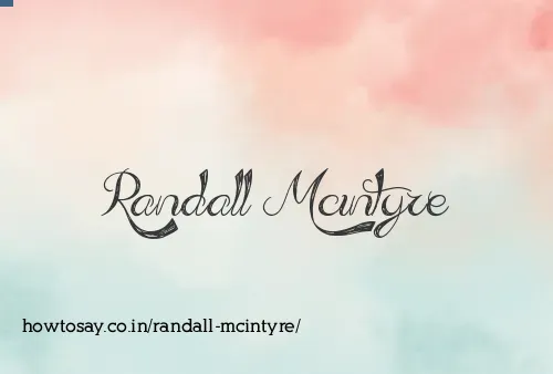 Randall Mcintyre
