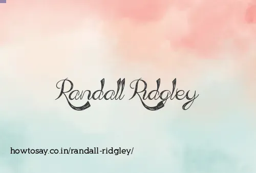 Randall Ridgley