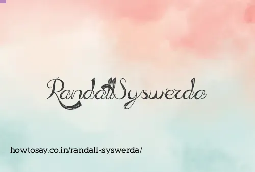 Randall Syswerda