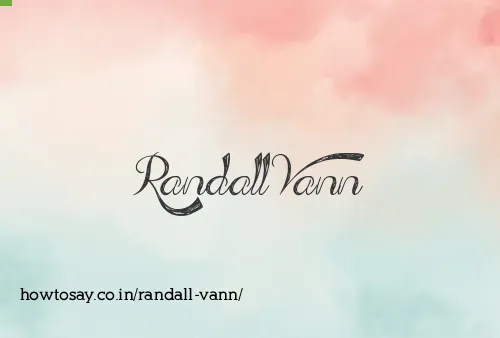 Randall Vann