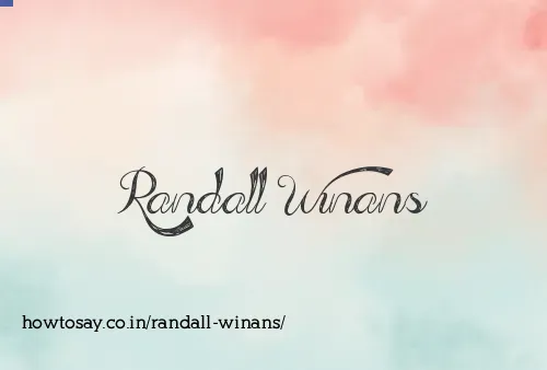 Randall Winans