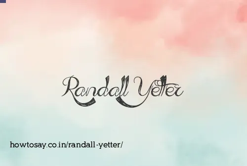 Randall Yetter