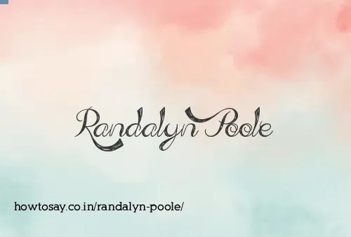 Randalyn Poole