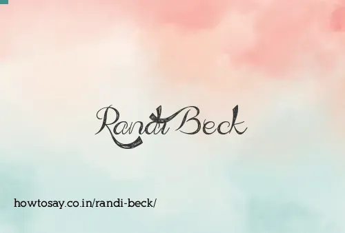 Randi Beck