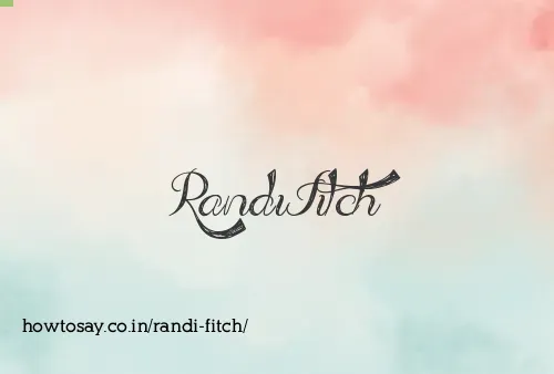 Randi Fitch
