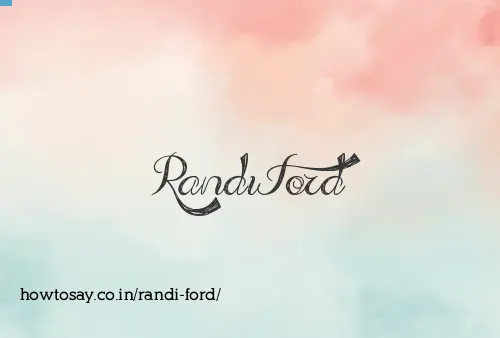 Randi Ford