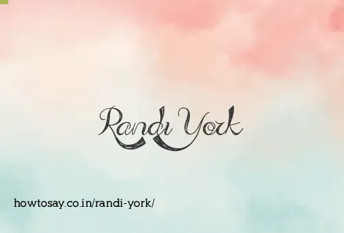 Randi York
