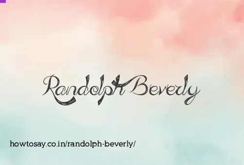 Randolph Beverly