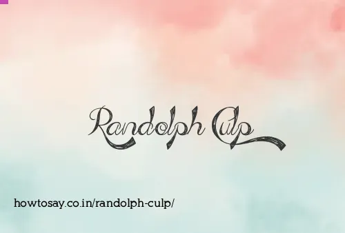Randolph Culp