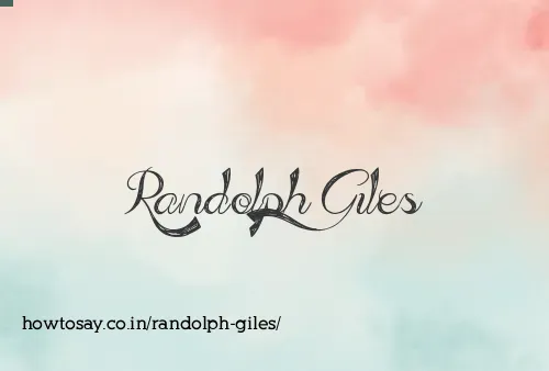 Randolph Giles