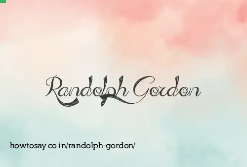 Randolph Gordon