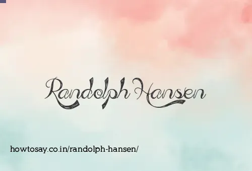 Randolph Hansen