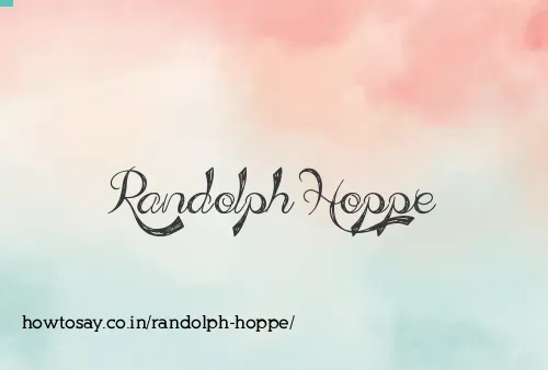 Randolph Hoppe