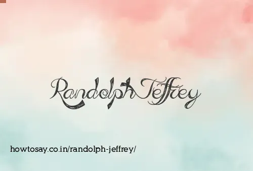 Randolph Jeffrey