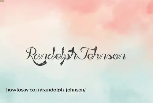 Randolph Johnson