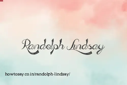 Randolph Lindsay
