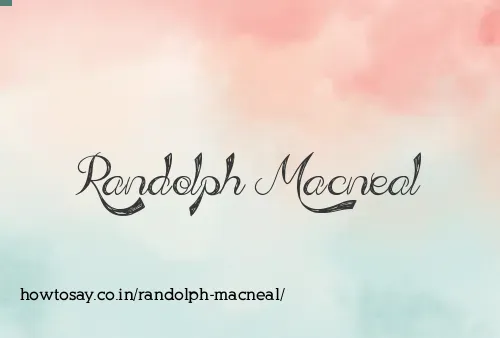 Randolph Macneal
