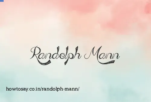 Randolph Mann