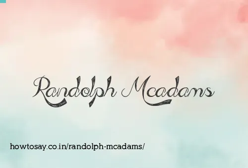 Randolph Mcadams