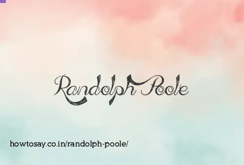 Randolph Poole