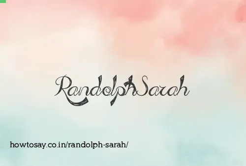 Randolph Sarah