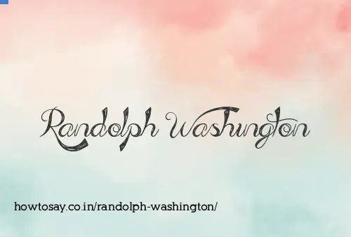 Randolph Washington
