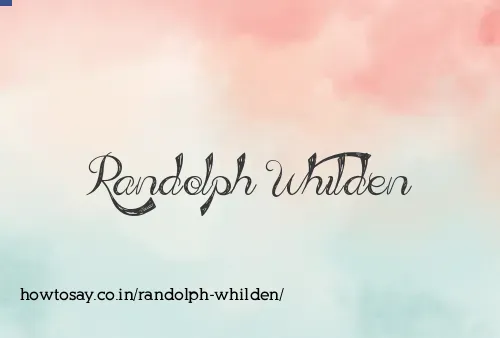 Randolph Whilden
