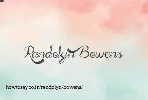 Randolyn Bowens