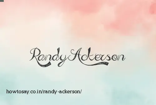 Randy Ackerson