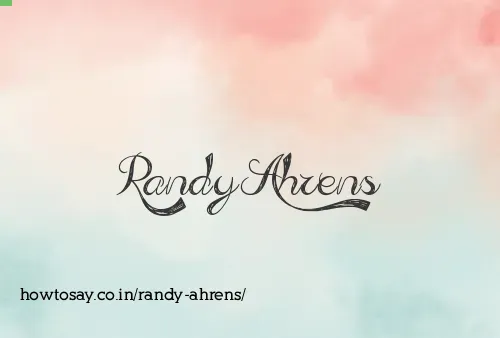 Randy Ahrens