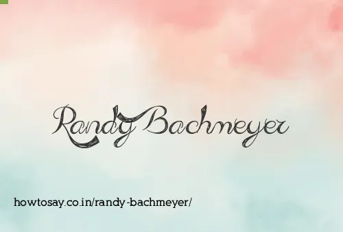 Randy Bachmeyer