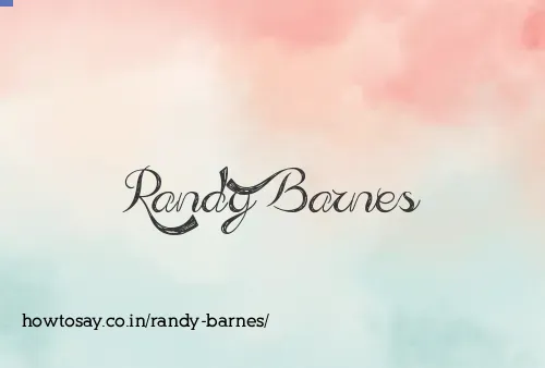 Randy Barnes