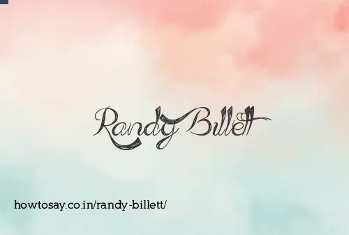 Randy Billett