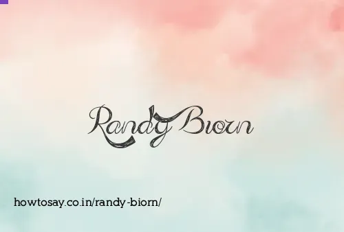 Randy Biorn