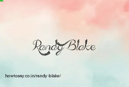 Randy Blake