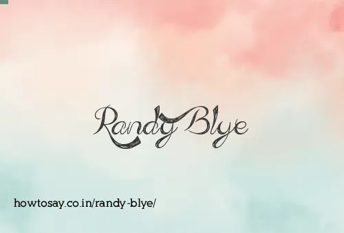 Randy Blye
