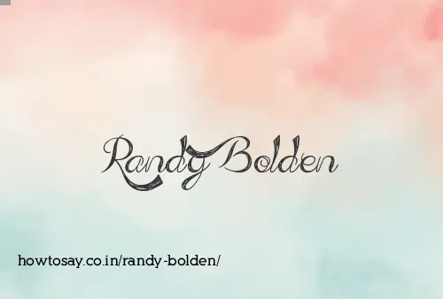Randy Bolden
