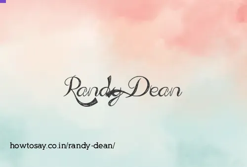 Randy Dean