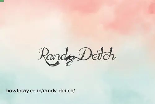 Randy Deitch