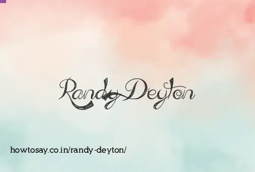 Randy Deyton