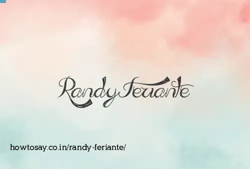 Randy Feriante