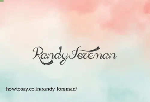 Randy Foreman