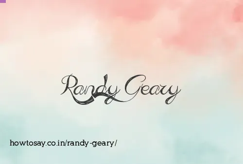 Randy Geary