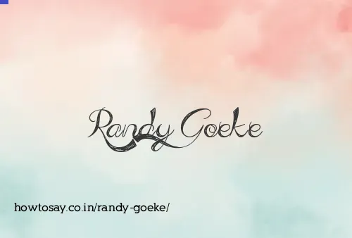 Randy Goeke