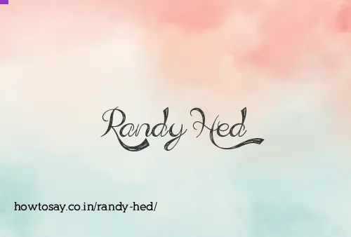 Randy Hed