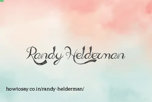 Randy Helderman