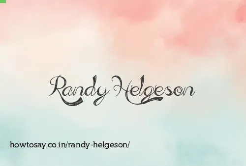 Randy Helgeson