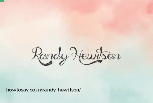 Randy Hewitson